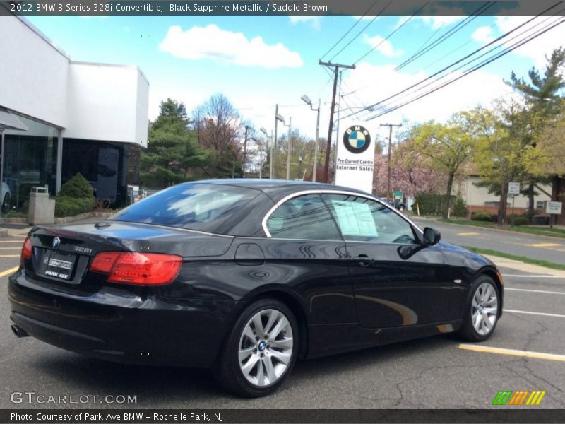 Black Sapphire Metallic / Saddle Brown 2012 BMW 3 Series 328i Convertible