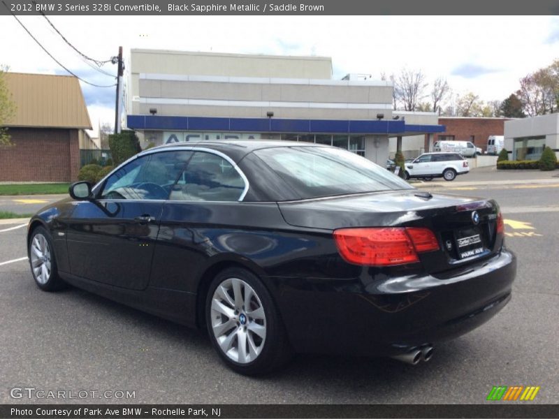 Black Sapphire Metallic / Saddle Brown 2012 BMW 3 Series 328i Convertible