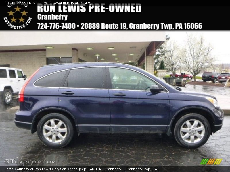 Royal Blue Pearl / Gray 2011 Honda CR-V SE 4WD