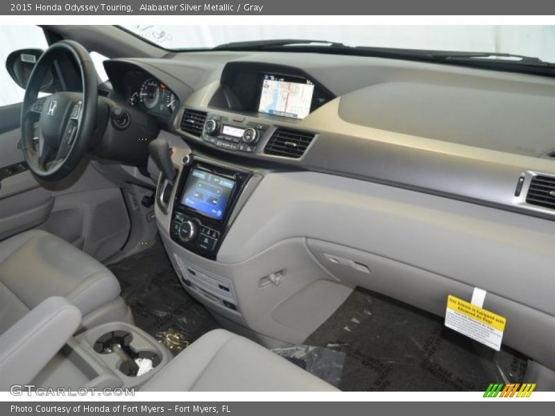 Alabaster Silver Metallic / Gray 2015 Honda Odyssey Touring