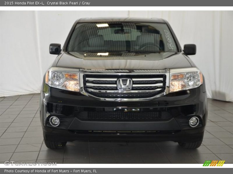 Crystal Black Pearl / Gray 2015 Honda Pilot EX-L