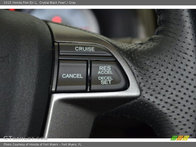 Crystal Black Pearl / Gray 2015 Honda Pilot EX-L