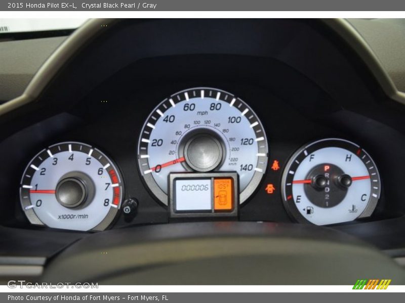 Crystal Black Pearl / Gray 2015 Honda Pilot EX-L