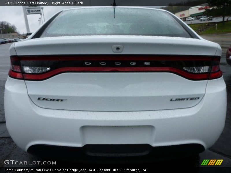 Bright White / Black 2015 Dodge Dart Limited