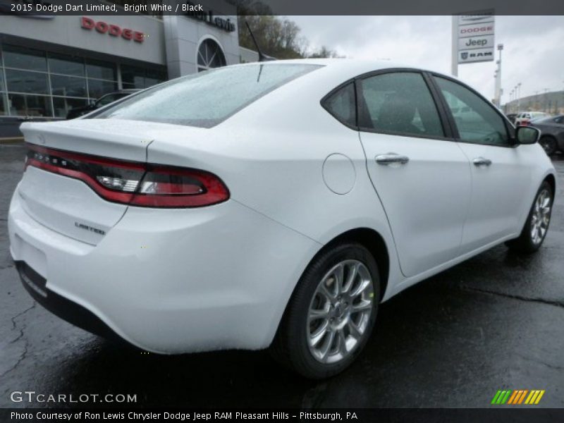 Bright White / Black 2015 Dodge Dart Limited