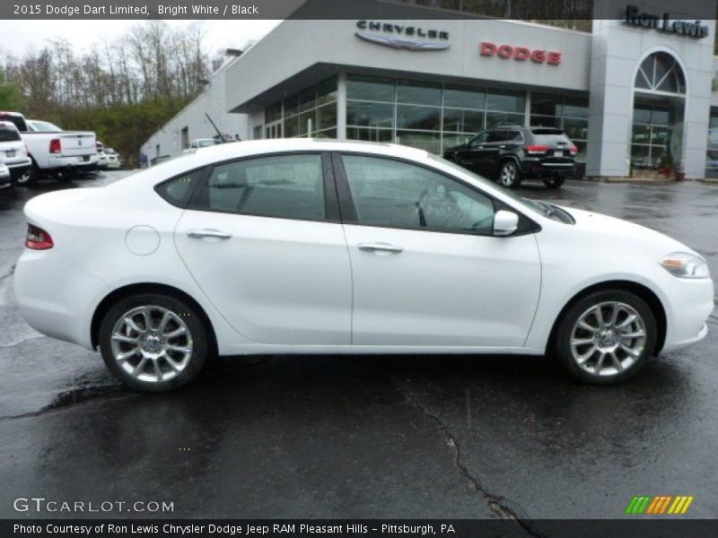 Bright White / Black 2015 Dodge Dart Limited