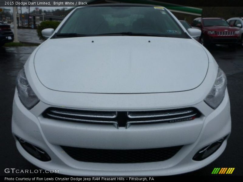 Bright White / Black 2015 Dodge Dart Limited