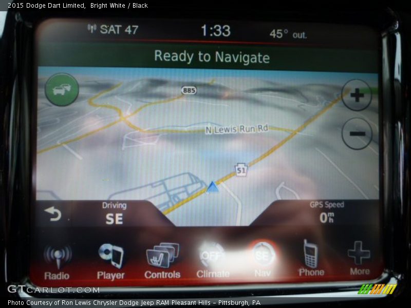 Bright White / Black 2015 Dodge Dart Limited