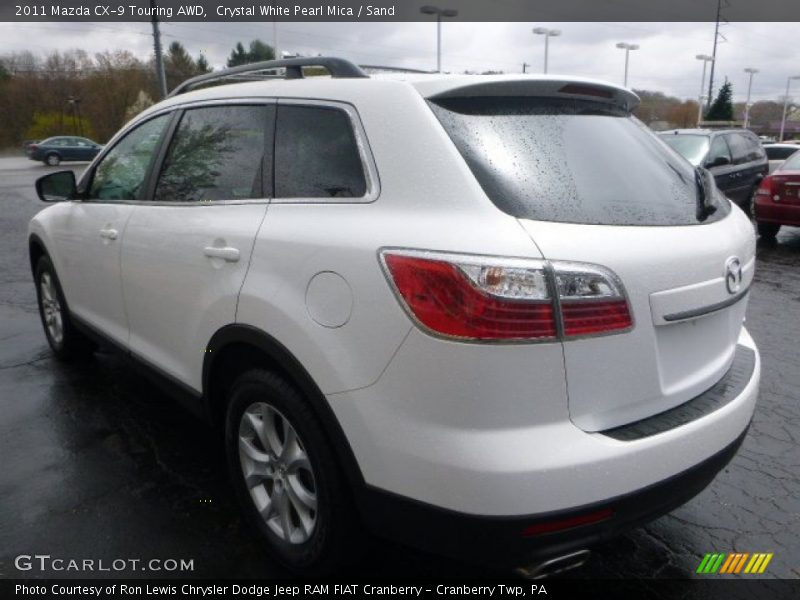 Crystal White Pearl Mica / Sand 2011 Mazda CX-9 Touring AWD