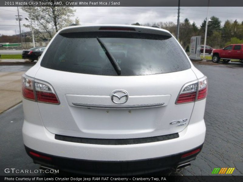 Crystal White Pearl Mica / Sand 2011 Mazda CX-9 Touring AWD