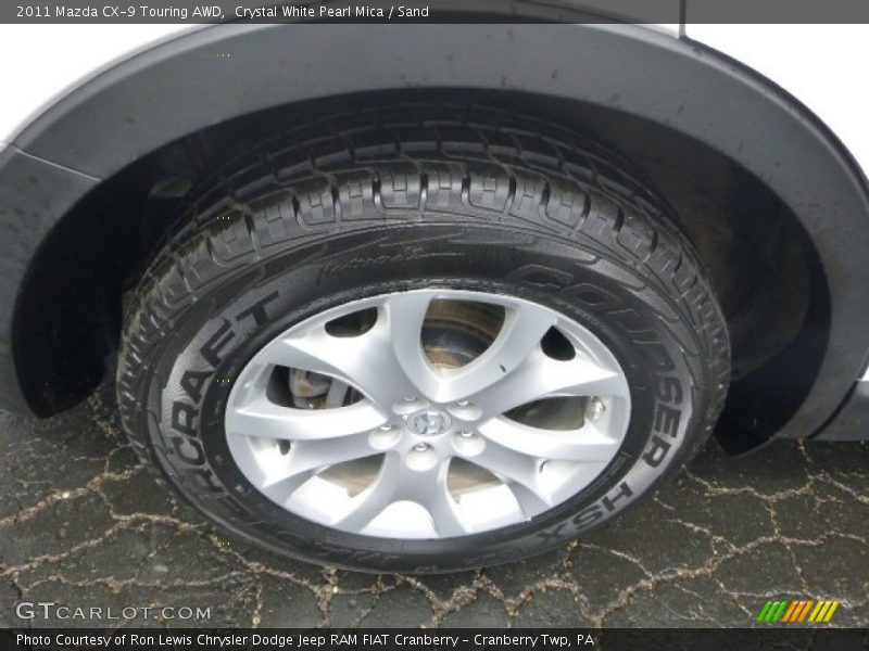 Crystal White Pearl Mica / Sand 2011 Mazda CX-9 Touring AWD