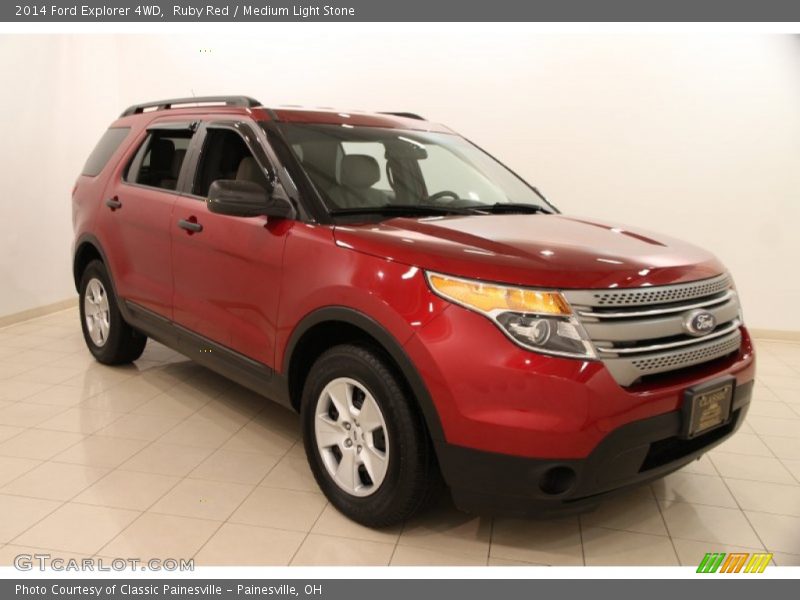 Ruby Red / Medium Light Stone 2014 Ford Explorer 4WD