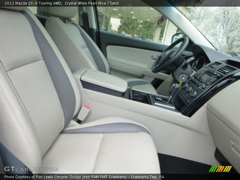 Crystal White Pearl Mica / Sand 2011 Mazda CX-9 Touring AWD