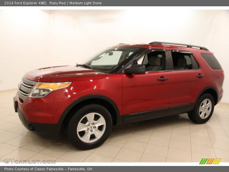 Ruby Red / Medium Light Stone 2014 Ford Explorer 4WD