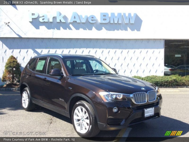 Sparkling Brown Metallic / Sand Beige 2015 BMW X3 xDrive28i
