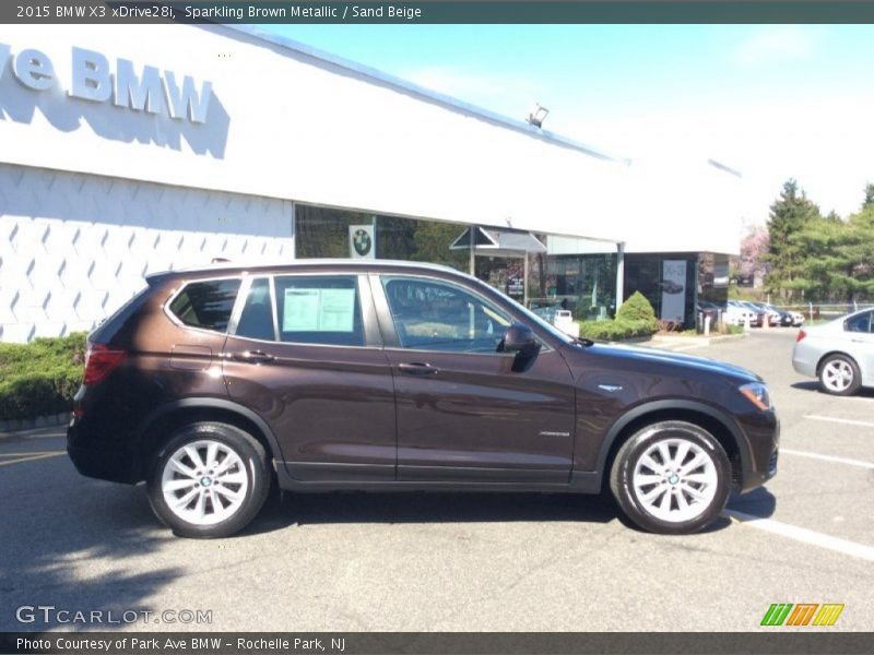 Sparkling Brown Metallic / Sand Beige 2015 BMW X3 xDrive28i