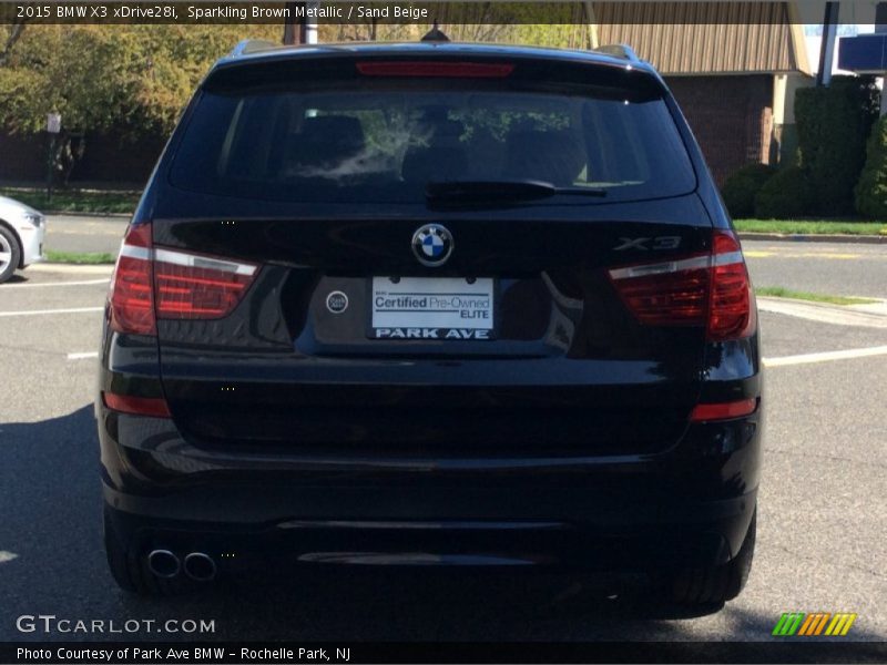 Sparkling Brown Metallic / Sand Beige 2015 BMW X3 xDrive28i