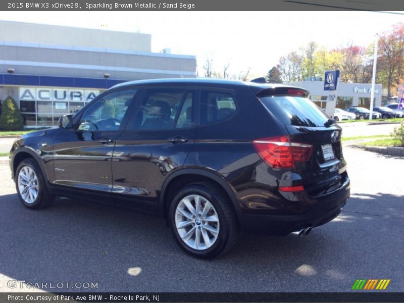 Sparkling Brown Metallic / Sand Beige 2015 BMW X3 xDrive28i