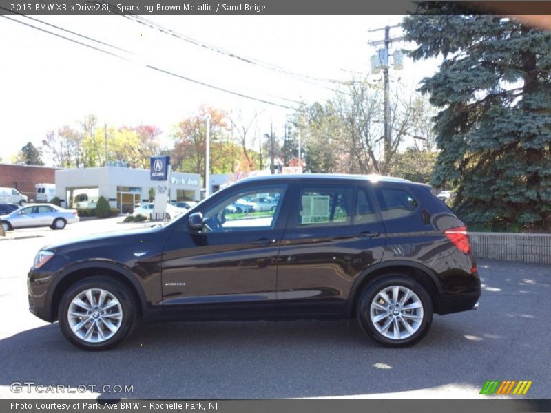 Sparkling Brown Metallic / Sand Beige 2015 BMW X3 xDrive28i