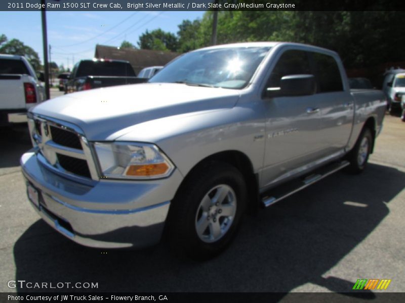 Bright Silver Metallic / Dark Slate Gray/Medium Graystone 2011 Dodge Ram 1500 SLT Crew Cab