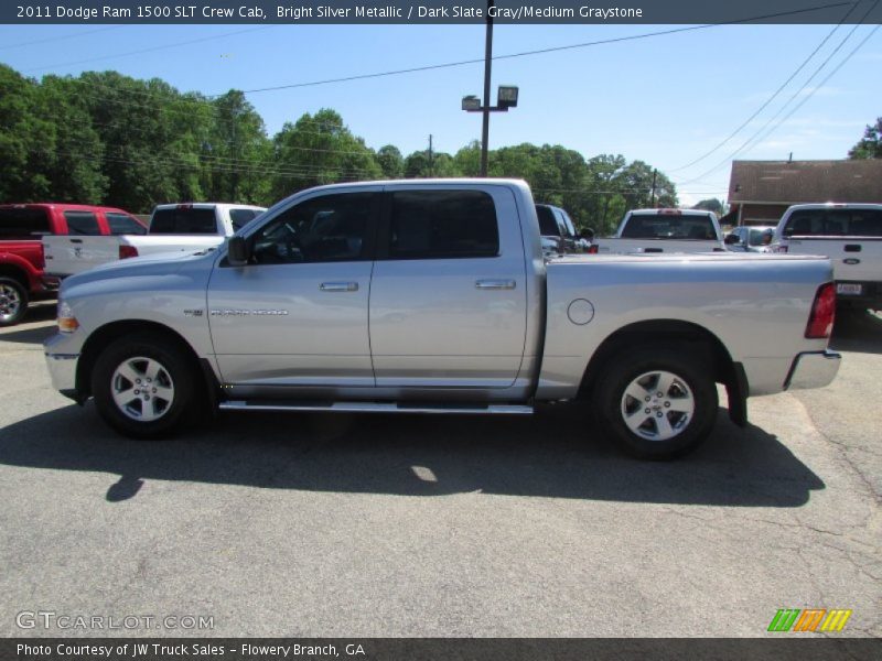 Bright Silver Metallic / Dark Slate Gray/Medium Graystone 2011 Dodge Ram 1500 SLT Crew Cab