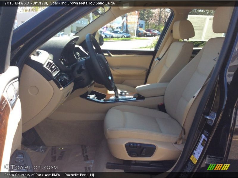 Sparkling Brown Metallic / Sand Beige 2015 BMW X3 xDrive28i