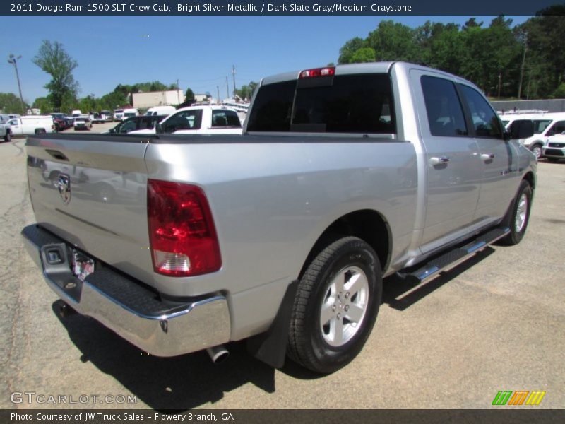 Bright Silver Metallic / Dark Slate Gray/Medium Graystone 2011 Dodge Ram 1500 SLT Crew Cab
