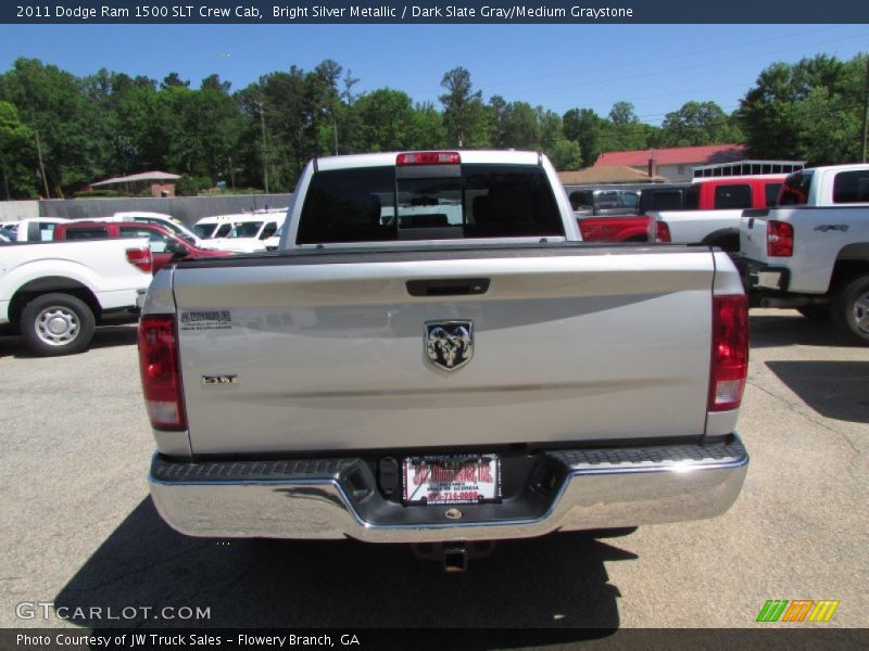 Bright Silver Metallic / Dark Slate Gray/Medium Graystone 2011 Dodge Ram 1500 SLT Crew Cab