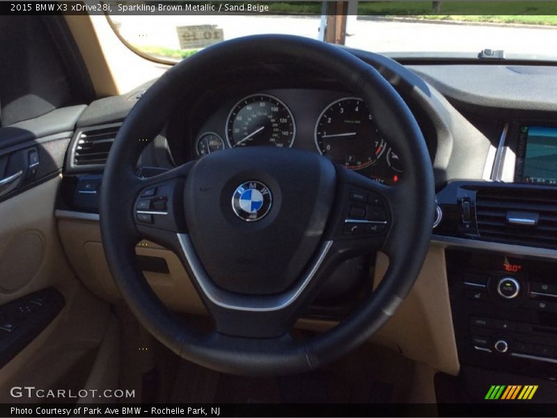 Sparkling Brown Metallic / Sand Beige 2015 BMW X3 xDrive28i