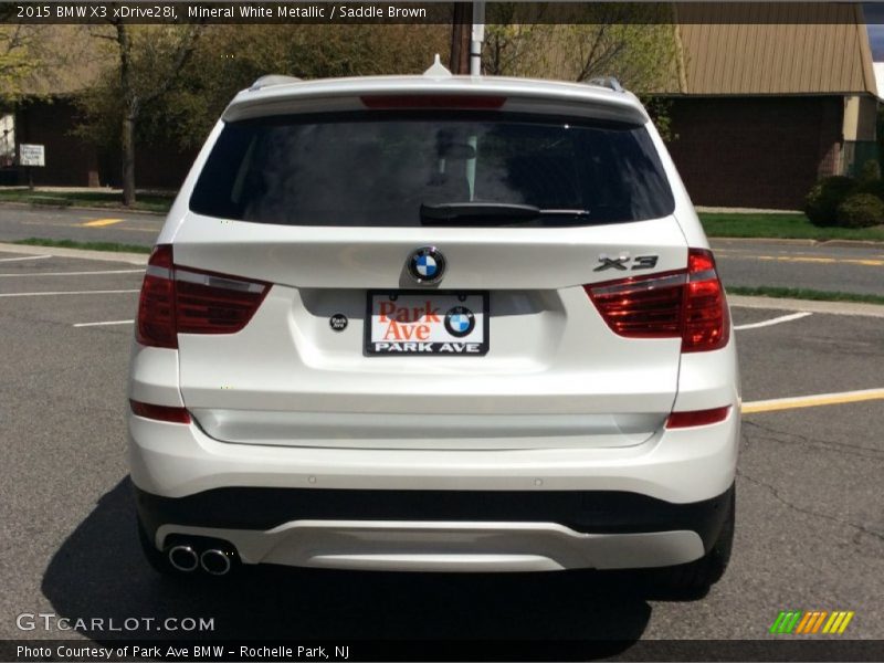 Mineral White Metallic / Saddle Brown 2015 BMW X3 xDrive28i