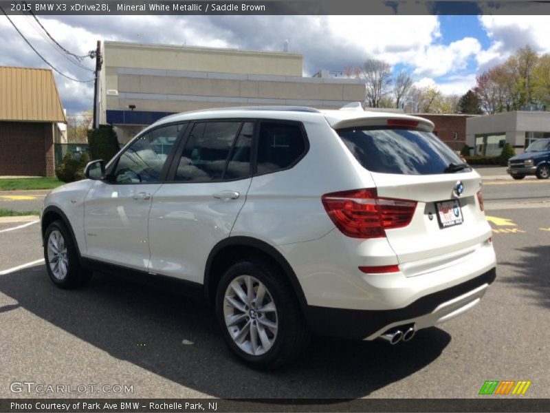 Mineral White Metallic / Saddle Brown 2015 BMW X3 xDrive28i