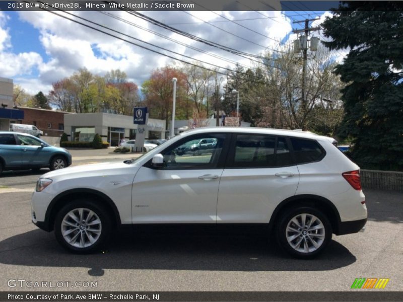 Mineral White Metallic / Saddle Brown 2015 BMW X3 xDrive28i
