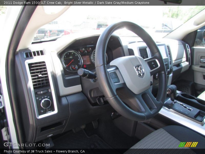 Bright Silver Metallic / Dark Slate Gray/Medium Graystone 2011 Dodge Ram 1500 SLT Crew Cab