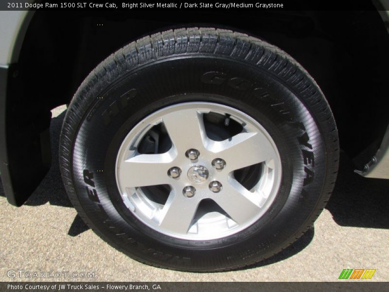 Bright Silver Metallic / Dark Slate Gray/Medium Graystone 2011 Dodge Ram 1500 SLT Crew Cab