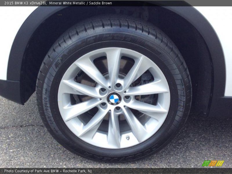 Mineral White Metallic / Saddle Brown 2015 BMW X3 xDrive28i