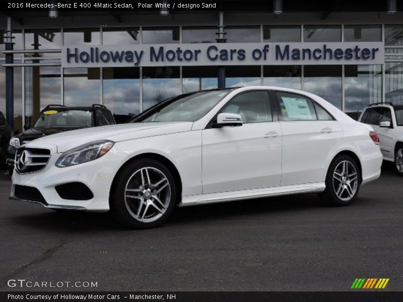 Polar White / designo Sand 2016 Mercedes-Benz E 400 4Matic Sedan