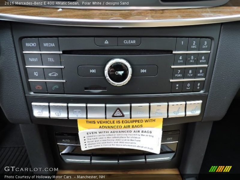 Controls of 2016 E 400 4Matic Sedan