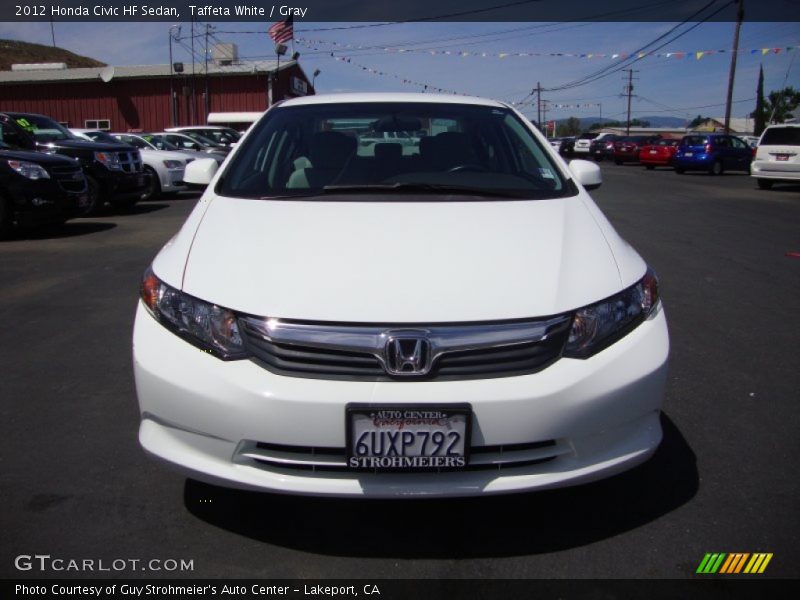 Taffeta White / Gray 2012 Honda Civic HF Sedan