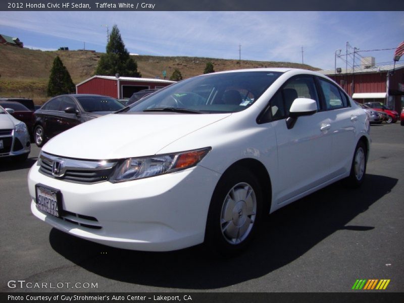 Taffeta White / Gray 2012 Honda Civic HF Sedan