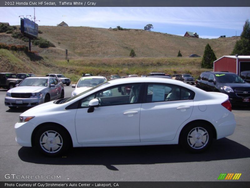 Taffeta White / Gray 2012 Honda Civic HF Sedan