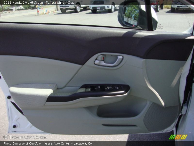 Taffeta White / Gray 2012 Honda Civic HF Sedan
