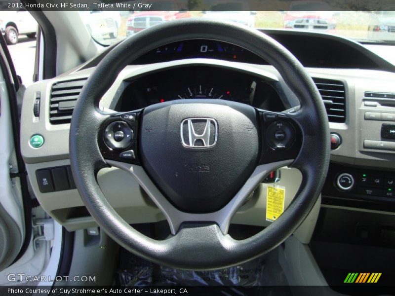 Taffeta White / Gray 2012 Honda Civic HF Sedan
