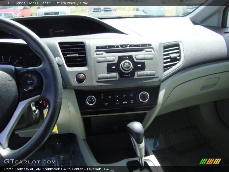 Taffeta White / Gray 2012 Honda Civic HF Sedan