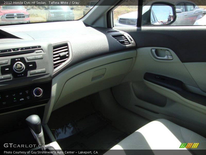 Taffeta White / Gray 2012 Honda Civic HF Sedan