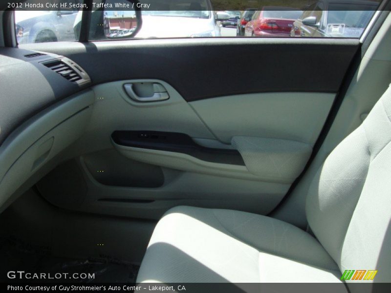 Taffeta White / Gray 2012 Honda Civic HF Sedan