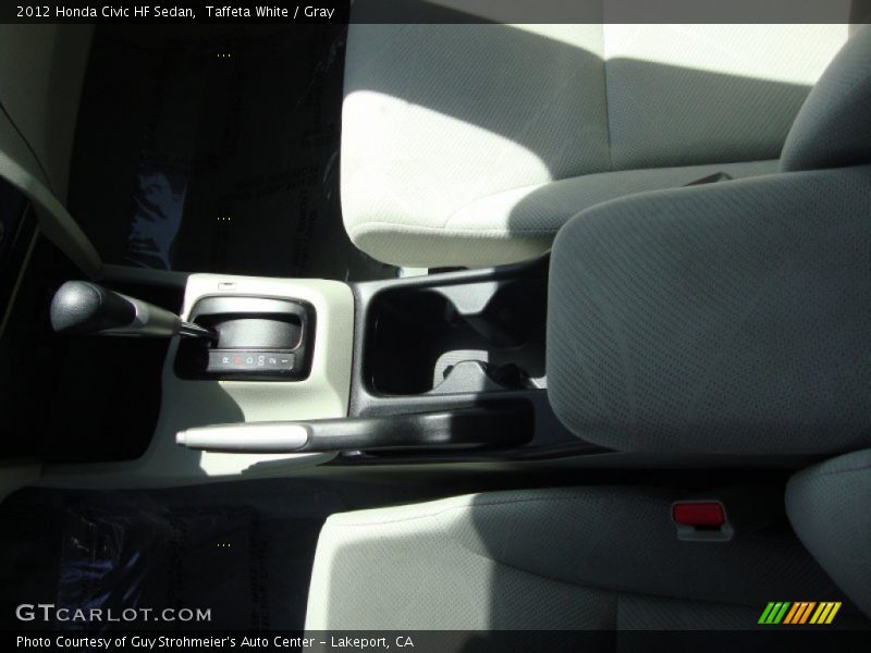Taffeta White / Gray 2012 Honda Civic HF Sedan
