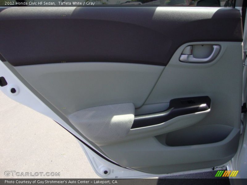 Taffeta White / Gray 2012 Honda Civic HF Sedan