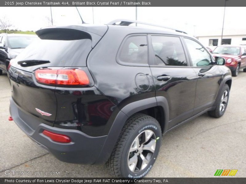 Brilliant Black Crystal Pearl / Trailhawk Black 2015 Jeep Cherokee Trailhawk 4x4