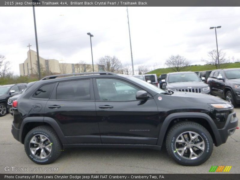 Brilliant Black Crystal Pearl / Trailhawk Black 2015 Jeep Cherokee Trailhawk 4x4