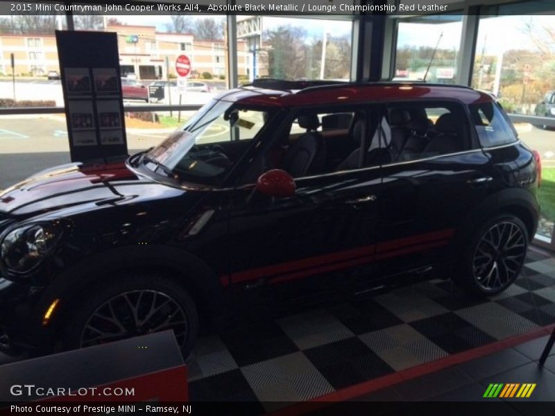 Absolute Black Metallic / Lounge Championship Red Leather 2015 Mini Countryman John Cooper Works All4